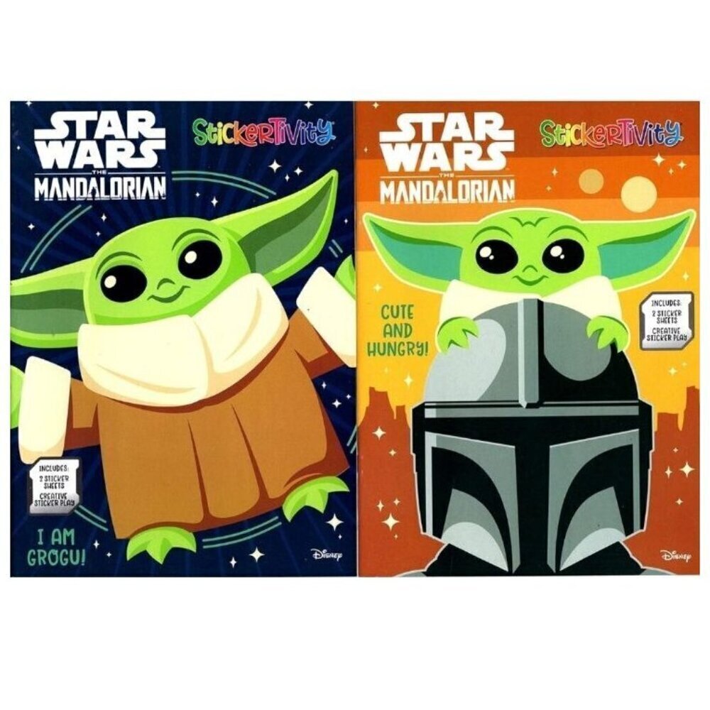 Disney Star Wars - Sticker Book - I Am Grogu & Cute and Hungry (Set of 2 Books)